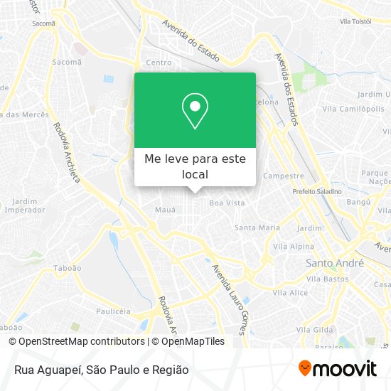 Rua Aguapeí mapa