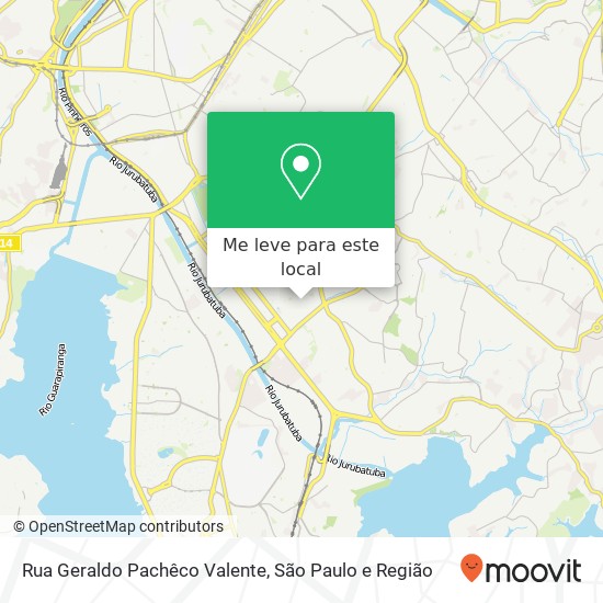 Rua Geraldo Pachêco Valente mapa