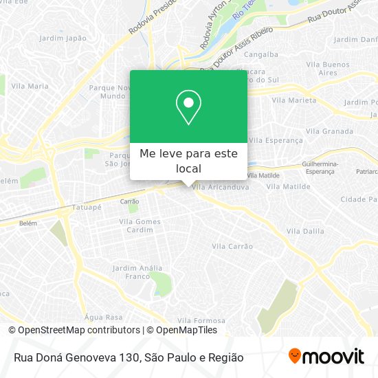 Rua Doná Genoveva 130 mapa