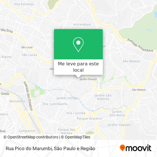 Rua Pico do Marumbi mapa