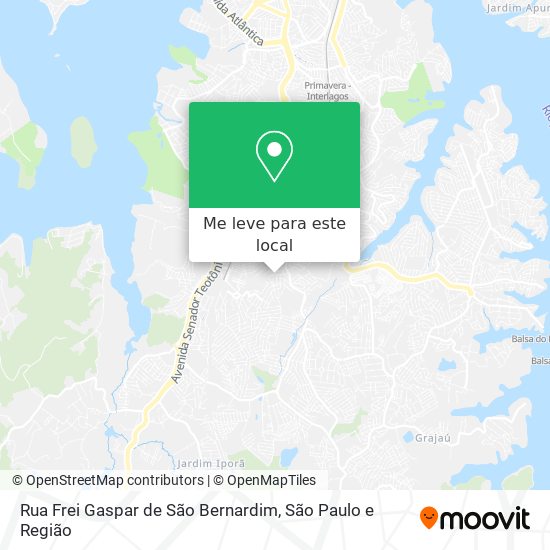 Rua Frei Gaspar de São Bernardim mapa