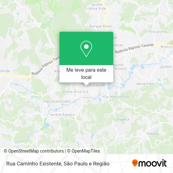 Rua Caminho Existente mapa