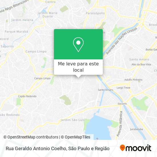 Rua Geraldo Antonio Coelho mapa