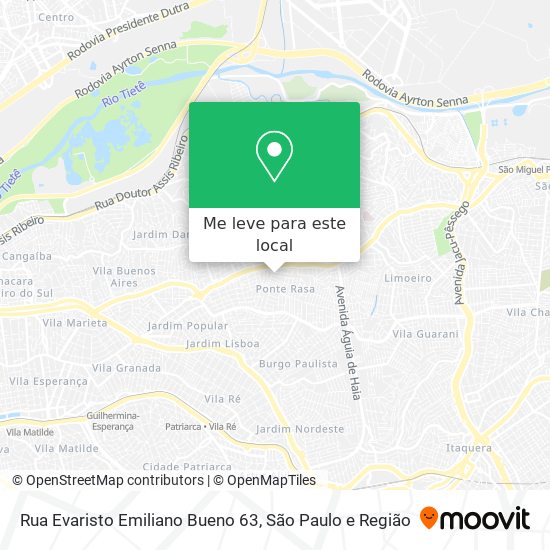 Rua Evaristo Emiliano Bueno 63 mapa