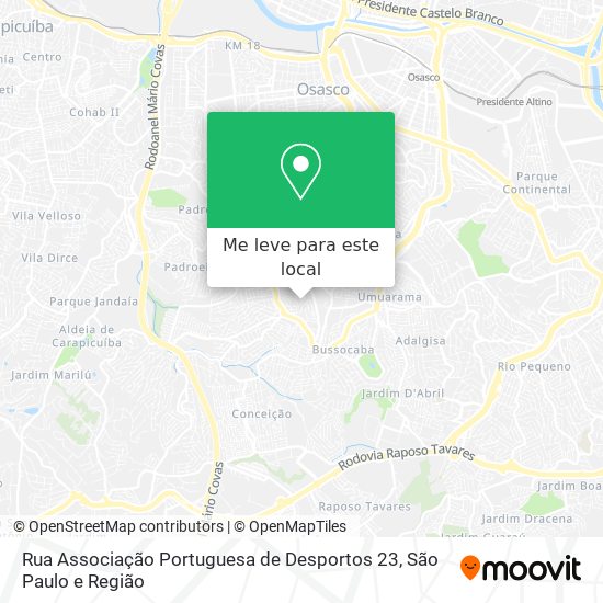 Rua Associação Portuguesa de Desportos 23 mapa