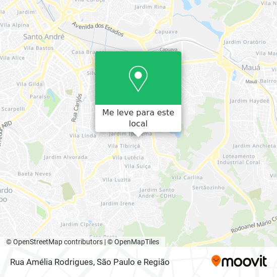 Rua Amélia Rodrigues mapa