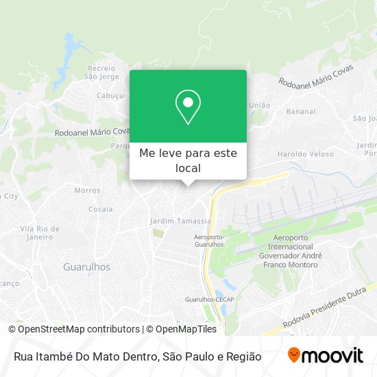 Rua Itambé Do Mato Dentro mapa