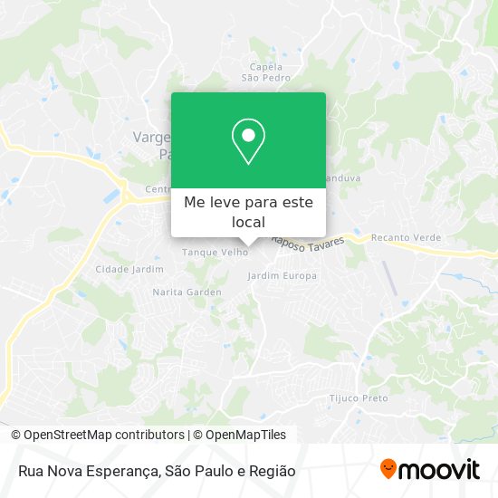 Rua Nova Esperança mapa