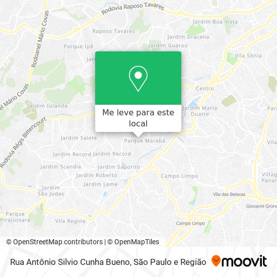 Rua Antônio Silvio Cunha Bueno mapa