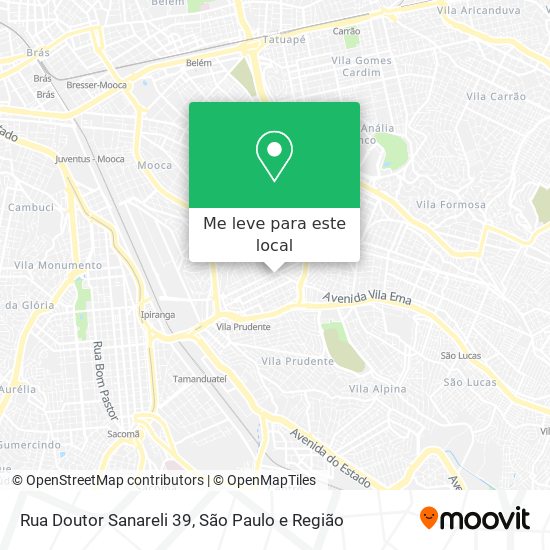 Rua Doutor Sanareli 39 mapa