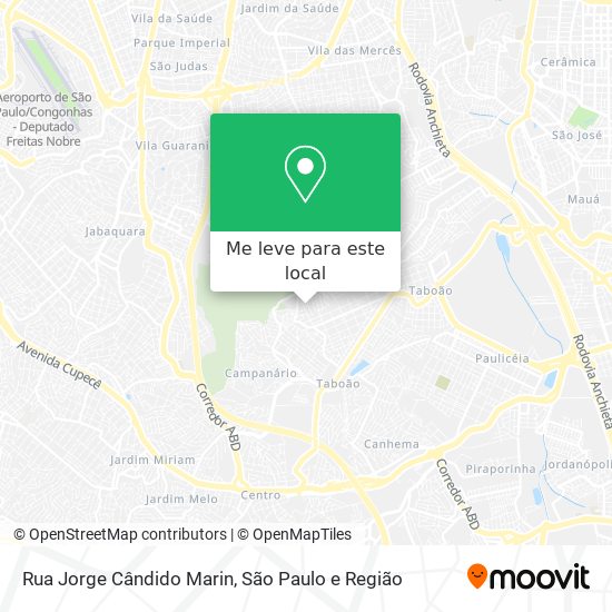 Rua Jorge Cândido Marin mapa
