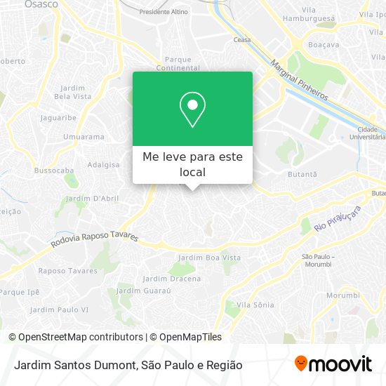 Jardim Santos Dumont mapa