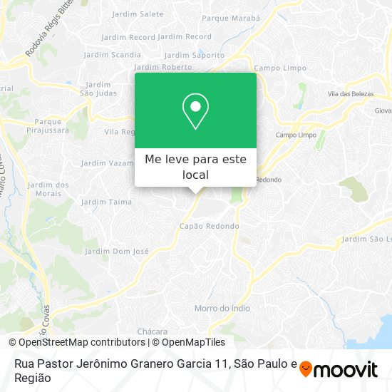 Rua Pastor Jerônimo Granero Garcia 11 mapa