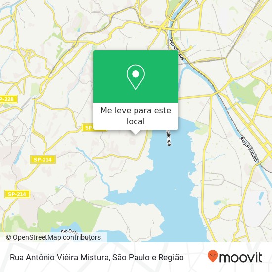 Rua Antônio Viêira Mistura mapa