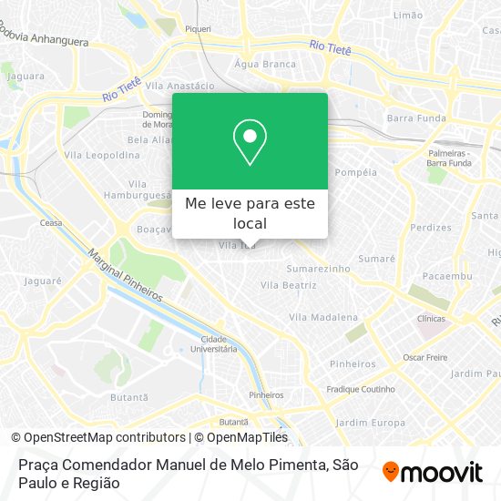Praça Comendador Manuel de Melo Pimenta mapa