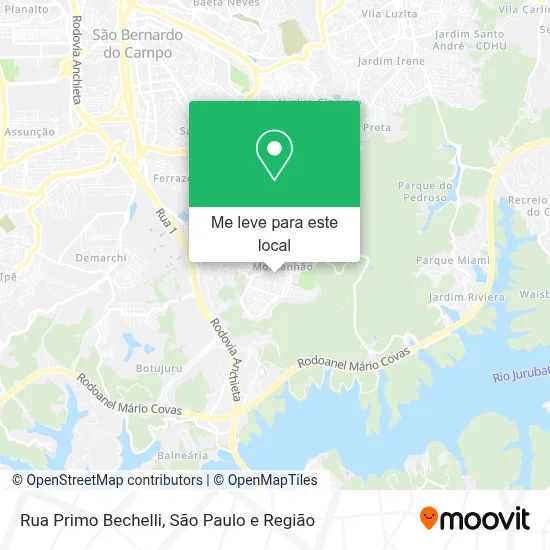 Rua Primo Bechelli mapa