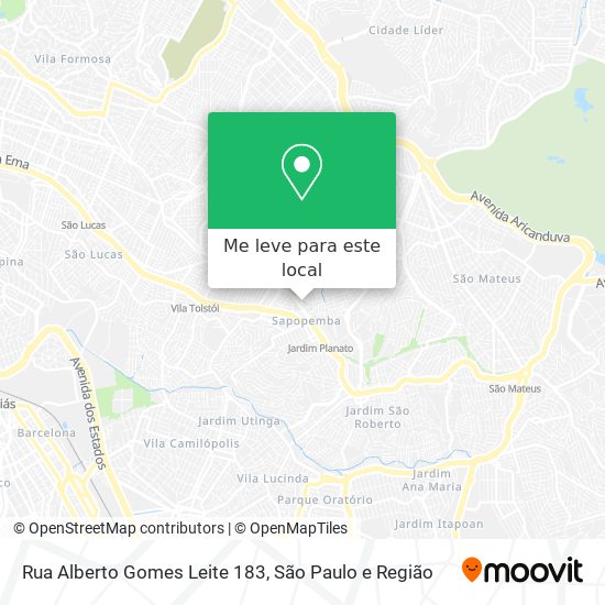 Rua Alberto Gomes Leite 183 mapa