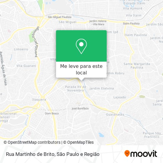 Rua Martinho de Brito mapa