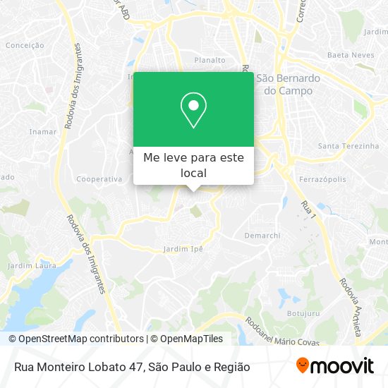 Rua Monteiro Lobato 47 mapa