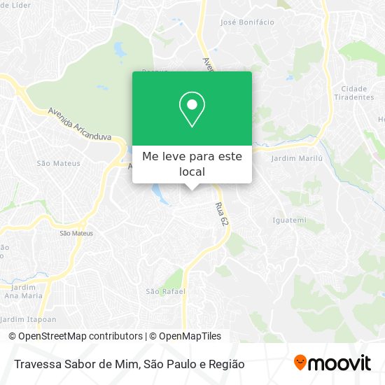 Travessa Sabor de Mim mapa