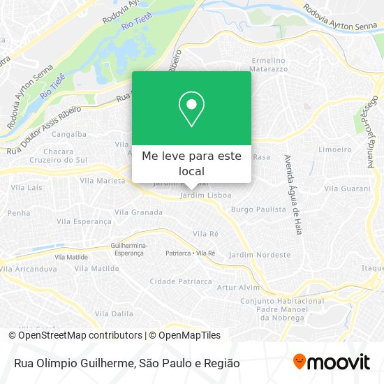 Rua Olímpio Guilherme mapa