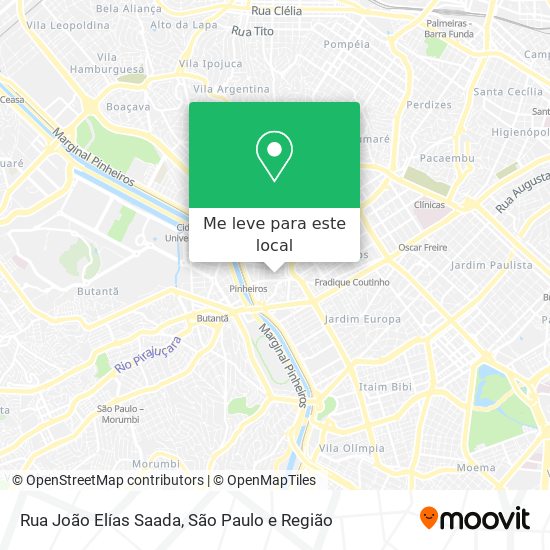 Rua João Elías Saada mapa