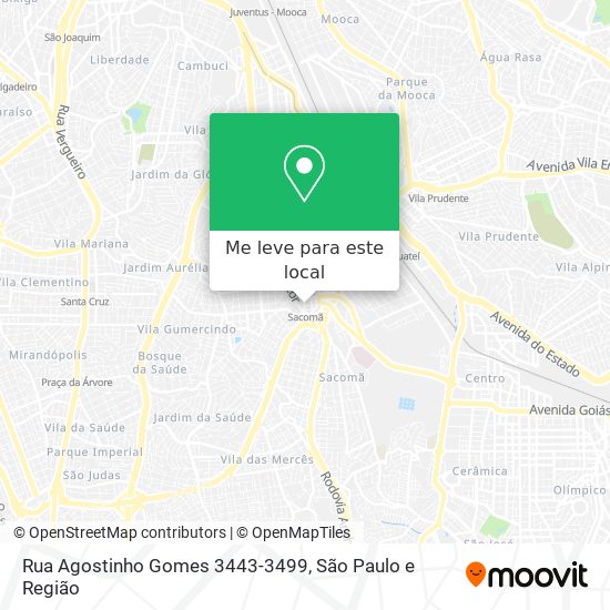 Rua Agostinho Gomes 3443-3499 mapa