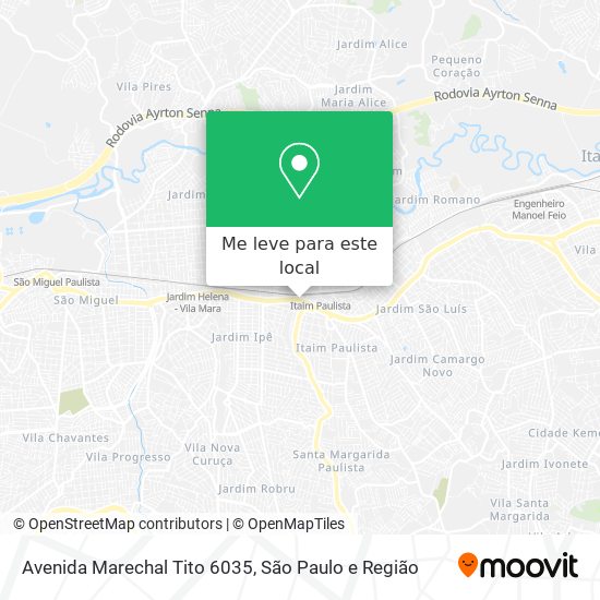 Avenida Marechal Tito 6035 mapa