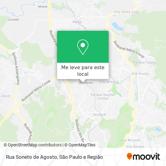 Rua Soneto de Agosto mapa