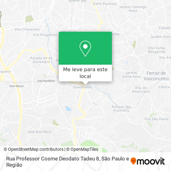 Rua Professor Cosme Deodato Tadeu 8 mapa