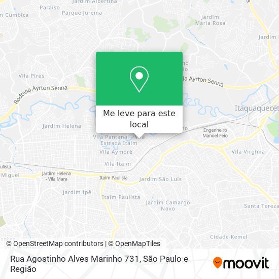 Rua Agostinho Alves Marinho 731 mapa
