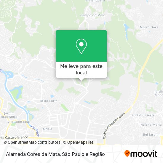 Alameda Cores da Mata mapa