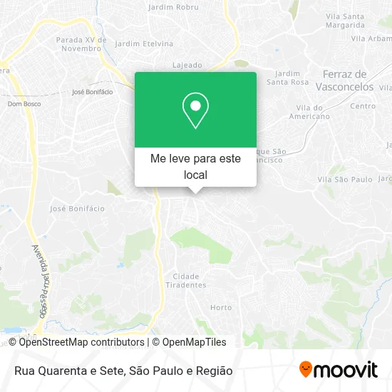 Rua Quarenta e Sete mapa