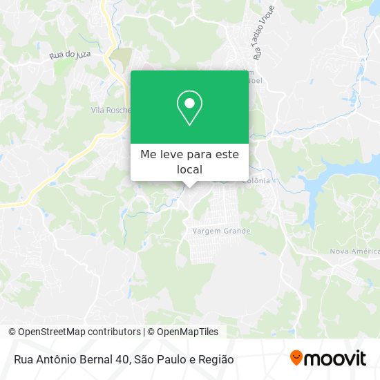 Rua Antônio Bernal 40 mapa
