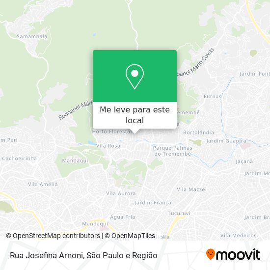 Rua Josefina Arnoni mapa