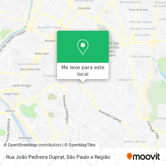 Rua João Pedreira Duprat mapa