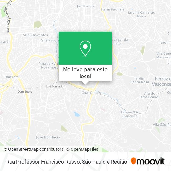 Rua Professor Francisco Russo mapa