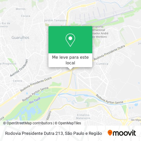 Rodovia Presidente Dutra 213 mapa