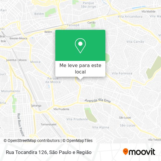 Rua Tocandira 126 mapa