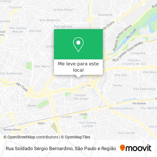 Rua Soldado Sérgio Bernardino mapa