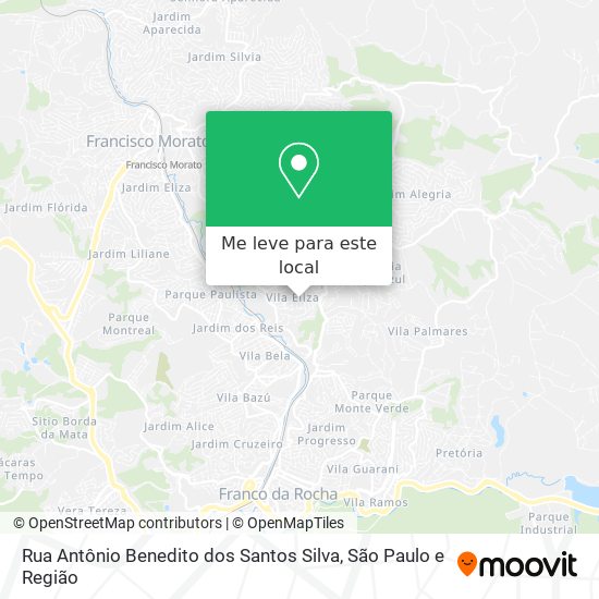 Rua Antônio Benedito dos Santos Silva mapa