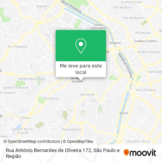 Rua Antônio Bernardes de Oliveira 172 mapa