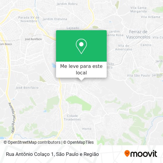 Rua Antônio Colaço 1 mapa