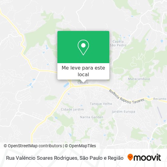 Rua Valêncio Soares Rodrigues mapa