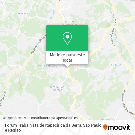 Fórum Trabalhista de Itapecirica da Serra mapa