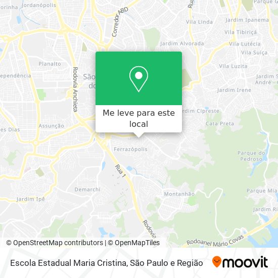 Escola Estadual Maria Cristina mapa