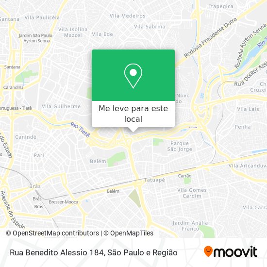 Rua Benedito Alessio 184 mapa