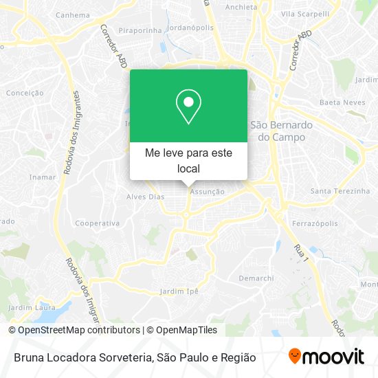 Bruna Locadora Sorveteria mapa