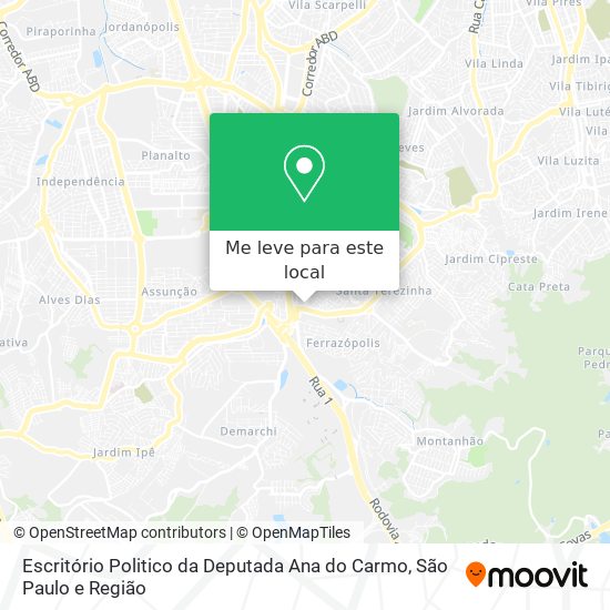 Escritório Politico da Deputada Ana do Carmo mapa