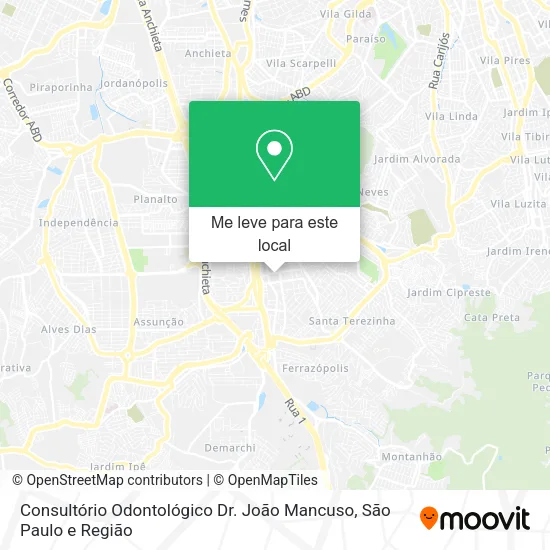 Consultório Odontológico Dr. João Mancuso mapa